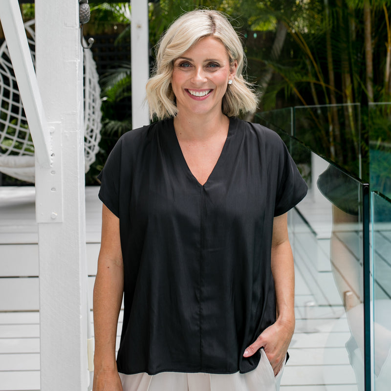 Styling You The Label Cameo technical top in black Made in Australia