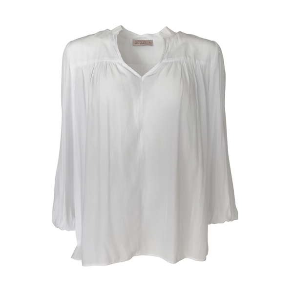 Felicity billow sleeve blouse in white 