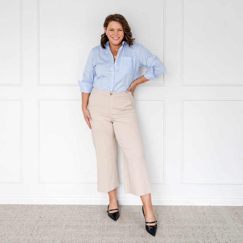 Styling You The Label Emma stretch crop pant beige Made in Australia