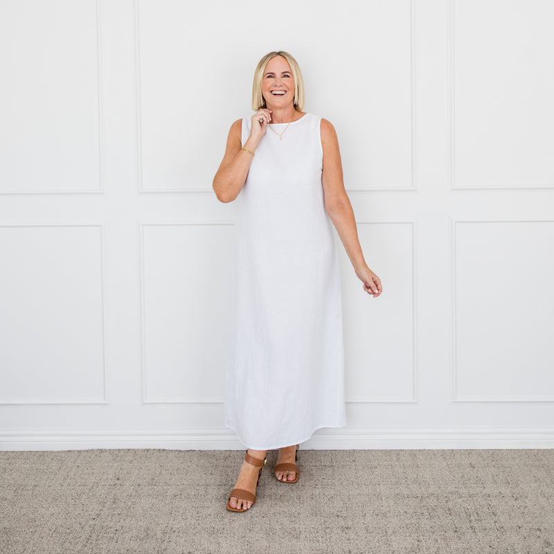 Styling You The Label Farah cotton linen maxi dress, made in Australia