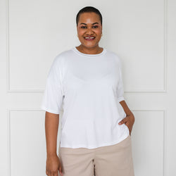 Styling You The Label Gretta boxy t-shirt - white, made in Australia