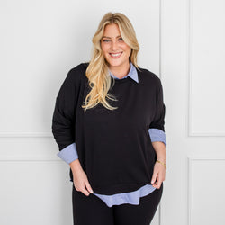 Styling You The Label Kobi bamboo fleece sweatshirt - black, made in Australia