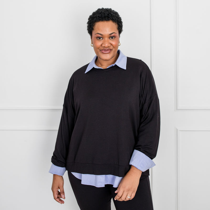 Styling You The Label Kobi bamboo fleece sweatshirt - black, made in Australia