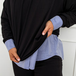 Styling You The Label Kobi bamboo fleece sweatshirt - black, made in Australia