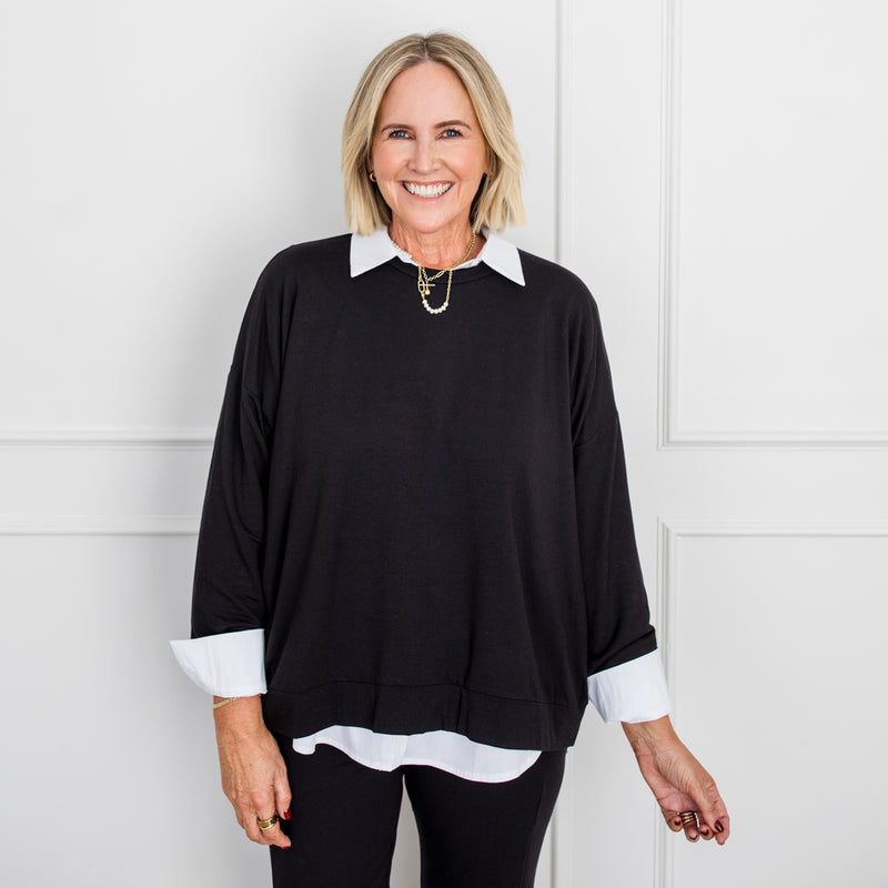 Styling You The Label Kobi bamboo fleece sweatshirt - black, made in Australia
