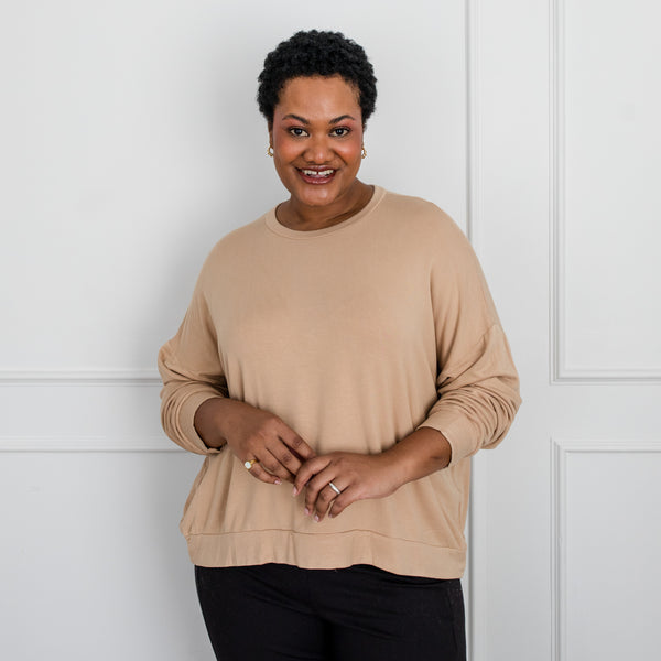 Styling You The Label Kobi bamboo fleece sweatshirt  - camel
