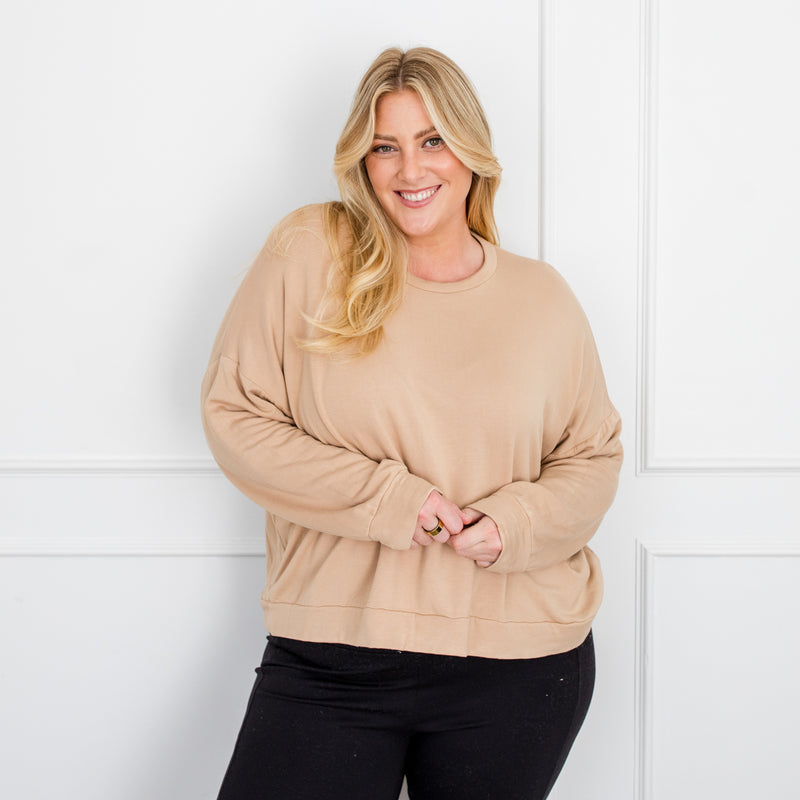 Styling You The Label Kobi bamboo fleece sweatshirt  - camel