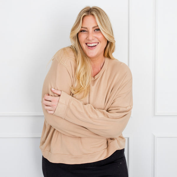 Styling You The Label Kobi bamboo fleece sweatshirt  - camel