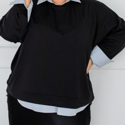 Styling You The Label Kobi bamboo fleece sweatshirt - black, made in Australia