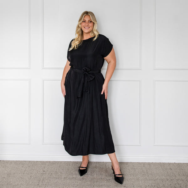 Styling You The Label Sandra convertible technical maxi dress in black, made in Australia