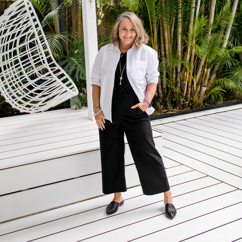 Styling You The Label Emma stretch crop pant black Made in Australia