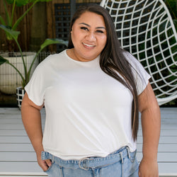 Louisa crew-neck tee - white