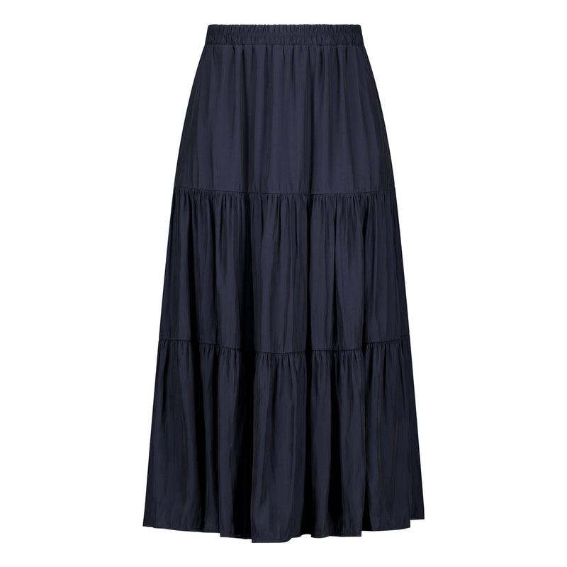 Sophie technical tiered maxi skirt - navy