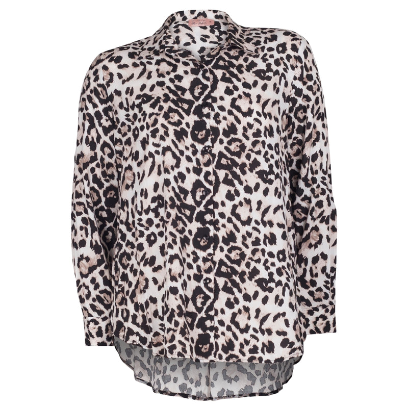 Styling You The Label Simone shirt in leopard print, made in Australia